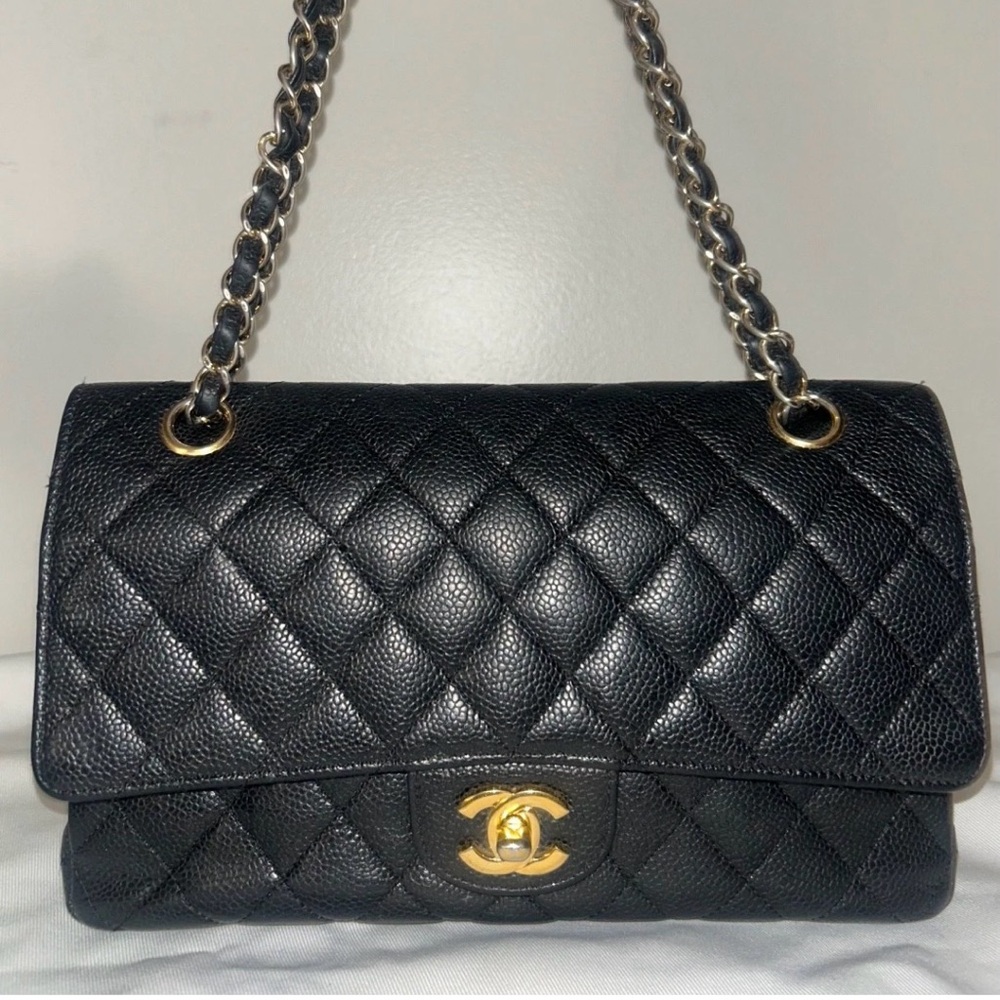 WANTED: Chanel Caviar Black Shoulder Bag w/Gold Chain